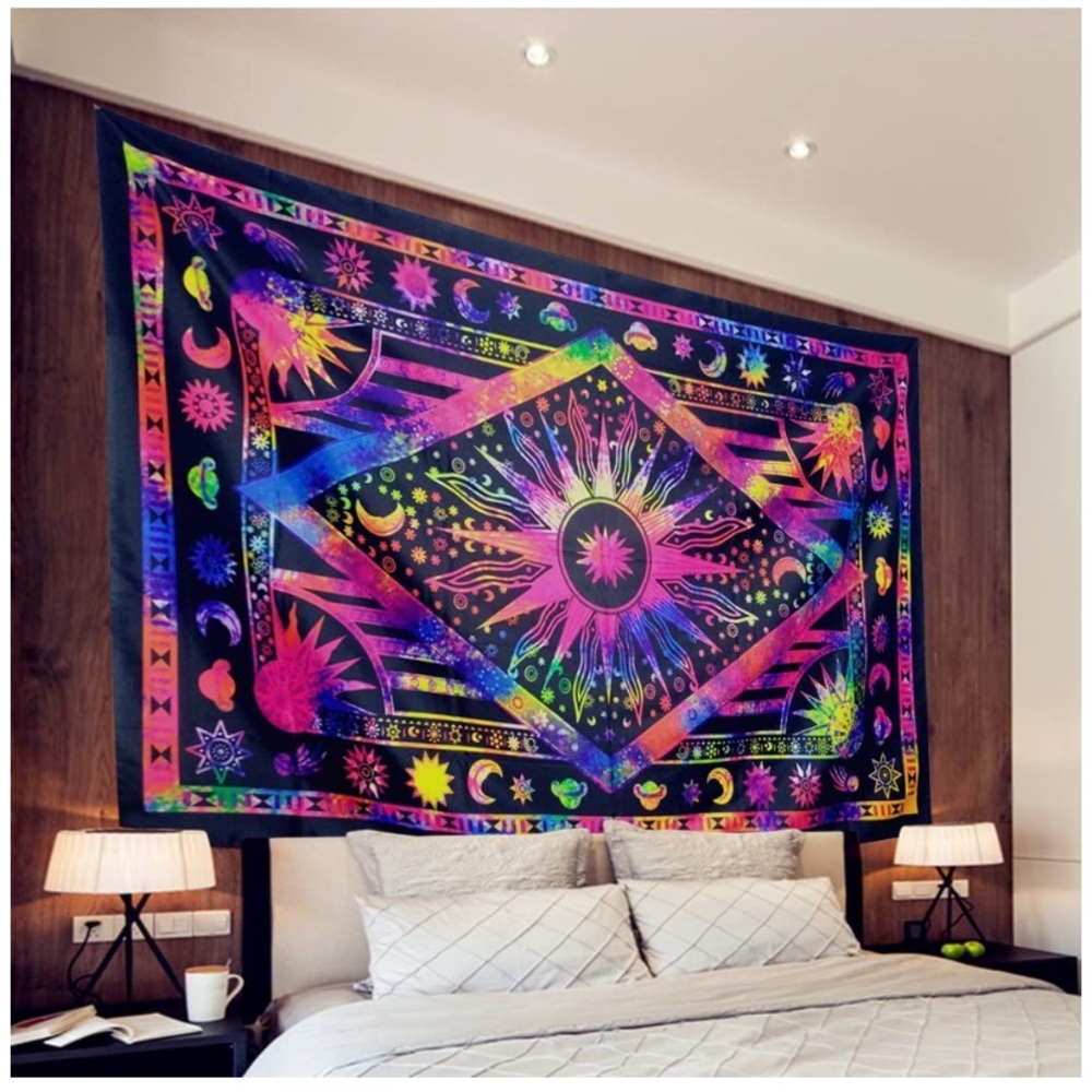 XL Sun and Moon Tapestry Bohemian Stars Planet - Picture 1 of 6